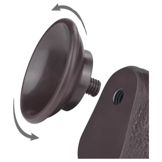 Lovetoy Sliding-Skin - Suction Cup Double-Layer Dildo - 20.8cm (Brown)