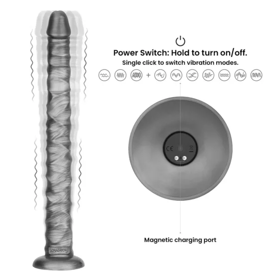 Lovetoy King Size - Extra Large Vibrator - 40.5 cm (Gray)