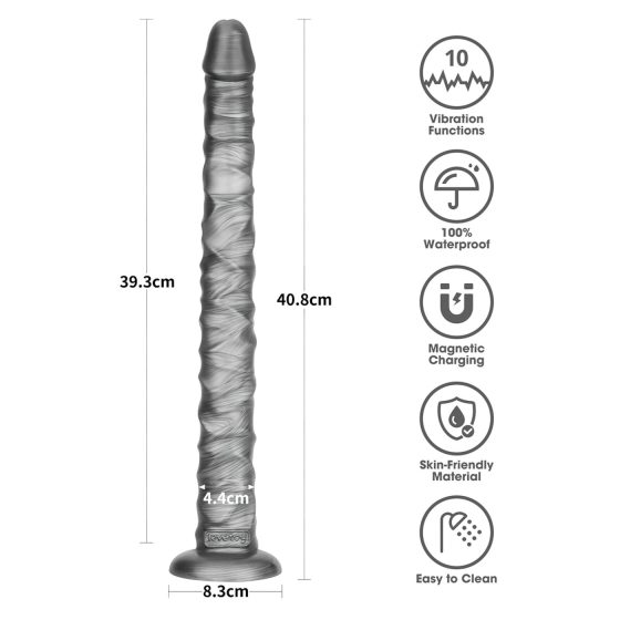 Lovetoy King Size - Extra Large Vibrator - 40.5 cm (Gray)