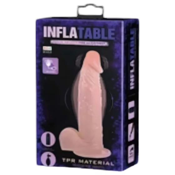 Baile Inflatable - inflatable lifelike vibrator (flesh‑coloured)