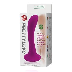 Pretty Love Baile - Suction Cup Curved Anal Plug (Pink)