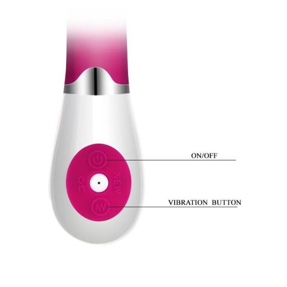 Pretty Love Daniel - waterproof G-spot vibrator (pink and white)