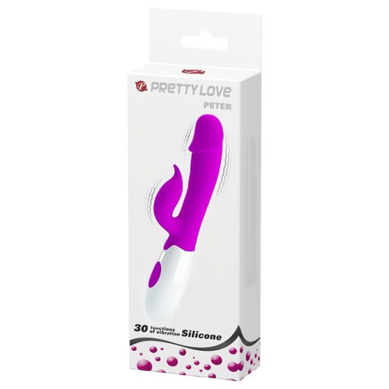Pretty Love Peter - vibrator with clitoral arm (purple)