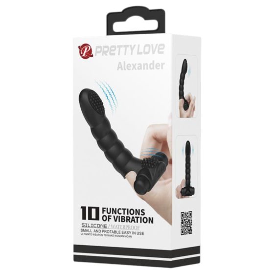 Pretty Love Alexander - stimulating finger vibrator (black)