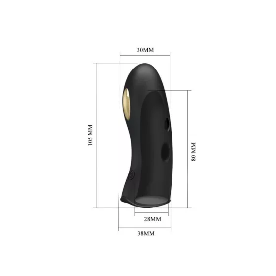 Pretty Love Marico - Electro Stimulation Finger Vibrator (Black)