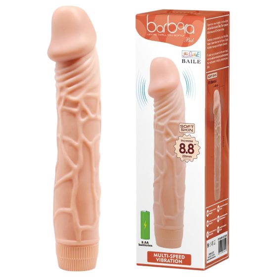 Baile Barbara - realistic vibrator - 22 cm (natural)