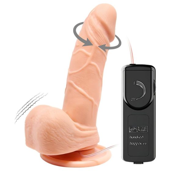 Baile Barbara Mark - realistic rotating vibrator - 15 cm (natural)