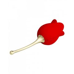   Pretty Love Rose Lover - 2in1 clitoral vibrator with tongue (red)