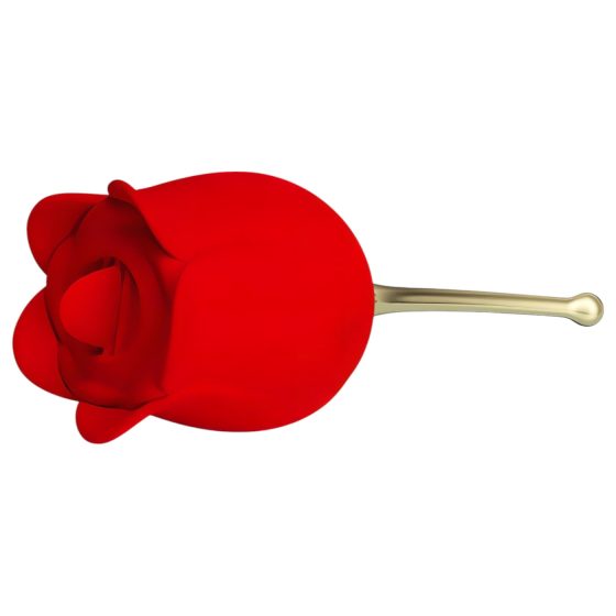 Pretty Love Rose Lover - Tongue 2in1 Clitoral Vibrator (Red)