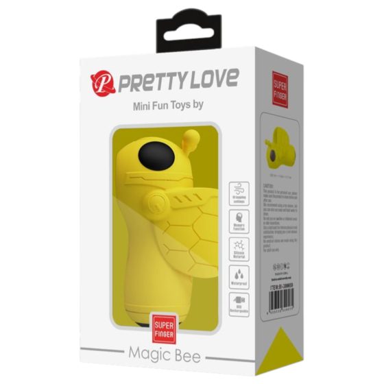 Pretty Love Magic Bee - clitoral finger vibrator (yellow)