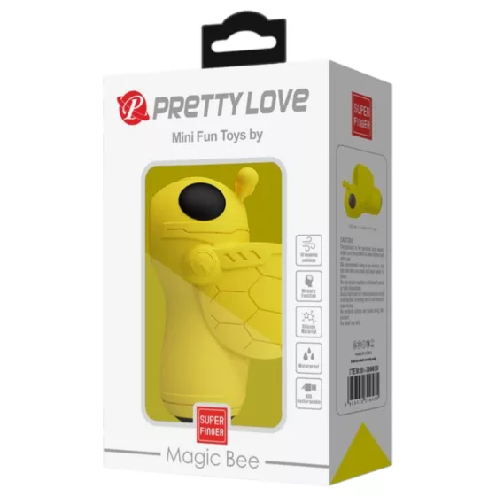 Pretty Love Magic Bee - Yellow Clitoral Finger Vibrator