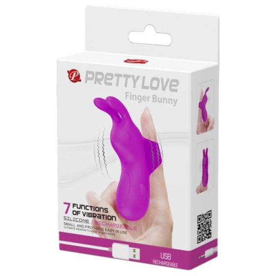 Pretty Love Bunny - bunny-shaped finger vibrator (purple)