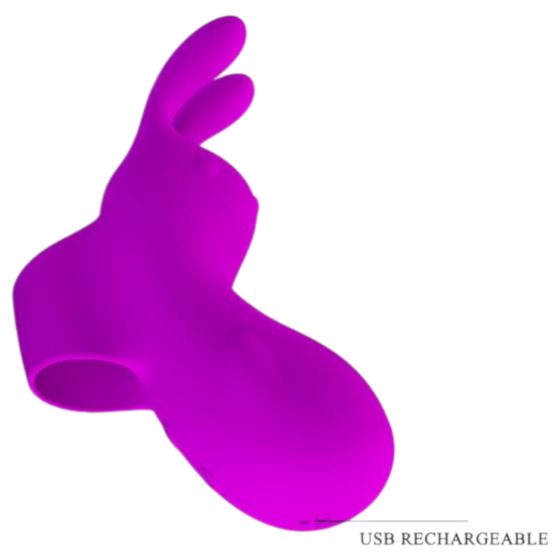 Pretty Love Bunny - bunny-shaped finger vibrator (purple)