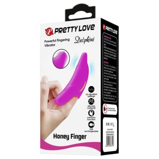 Pretty Love Delphini - dolphin-shaped finger vibrator (purple)