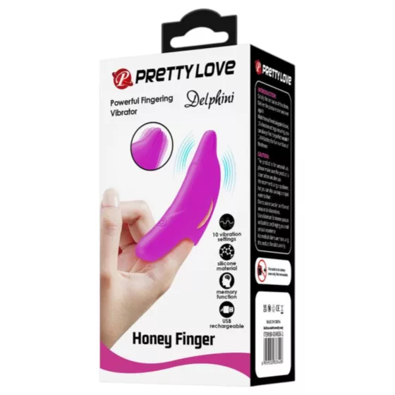 Pretty Love Delphini - Dolphin Finger Vibrator (Purple)