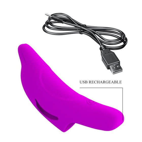 Pretty Love Delphini - dolphin-shaped finger vibrator (purple)