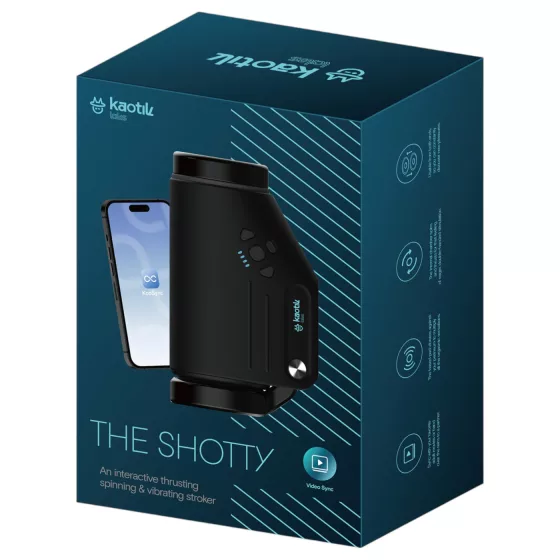 Kaotik Labs Shotty - thrusting rotating interactive masturbator (black)
