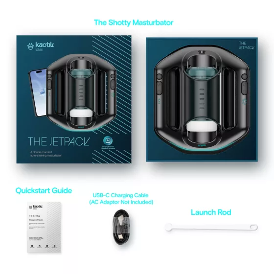 Kaotik Labs Jetpack - two-handed automatic interactive masturbator (black)