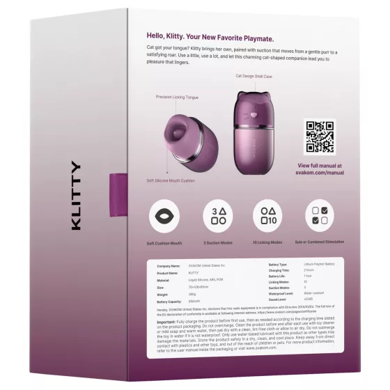 Svakom Klitty - app-controlled licking and sucking vibrator
