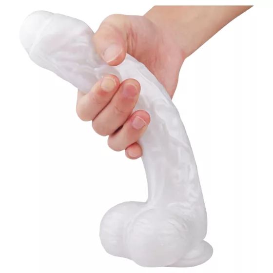 Sex HD Martin - Realistic Suction Cup Dildo with Testicles (White)