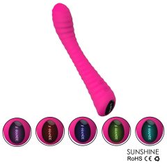   Sex HD Sunshine - Rechargeable, Ribbed G-spot Vibrator (Pink)