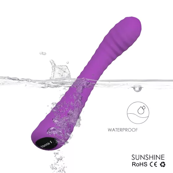 Sex HD Sunshine - Rechargeable Ridged G-Spot Vibrator (Purple)