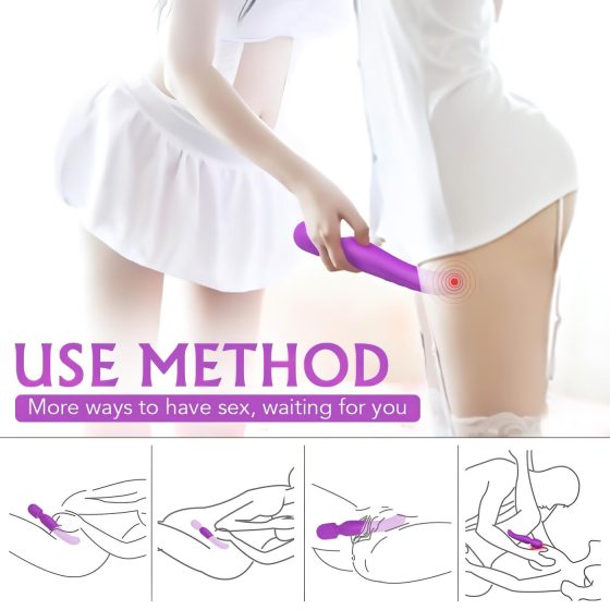 Sex HD Iris - Rechargeable, Dual-Motor Warming Massaging Vibrator (Purple)