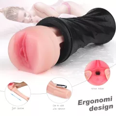   Sex HD Marcus - realistic vagina masturbator in case (black-natural)