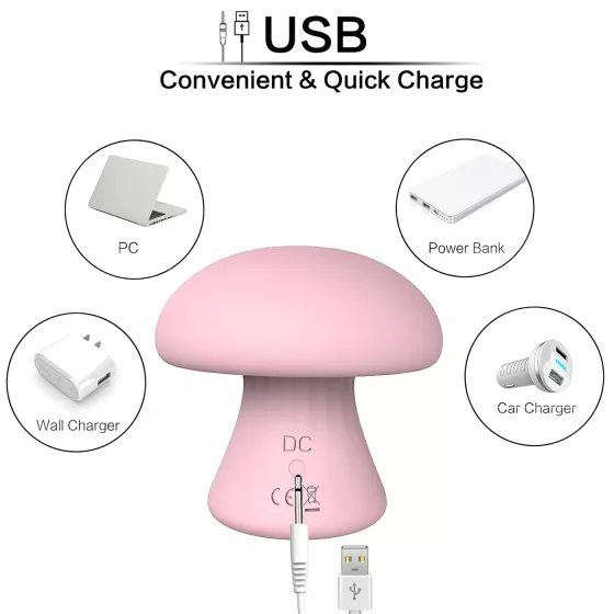 Magic Mushroom - Rechargeable Face Massager (Pink)