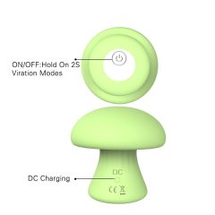 Sex HD Mushroom - Rechargeable Face Massager (Green)