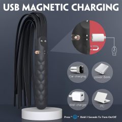   Sex HD Bloody Mary - rechargeable, waterproof vibrator and whip (black)