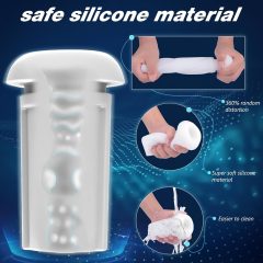  Sex HD Hawk - Rechargeable Vibrating Suction Masturbator (Black & White)