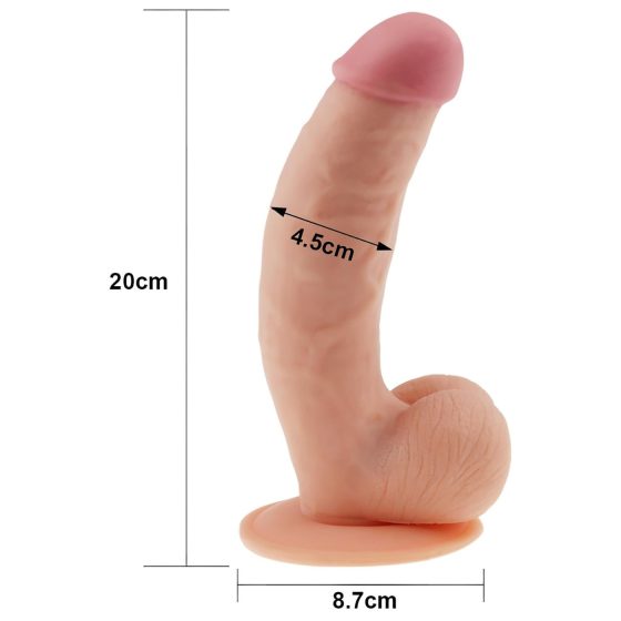 Lovetoy Ultra Soft - flexible realistic dildo - 21.5 cm (natural)