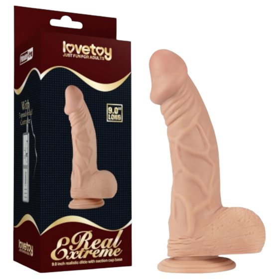 Lovetoy Real Extreme - 9 Suction Cup Dildo (Natural)"