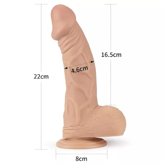 Lovetoy Real Extreme - 9 Suction Cup Dildo (Natural)"