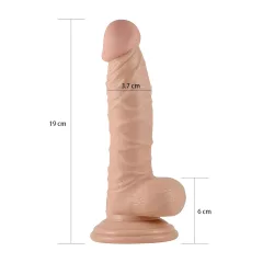   Lovetoy Real Extreme - Suction Cup, Textured G-Spot Dildo - 19cm (Natural)