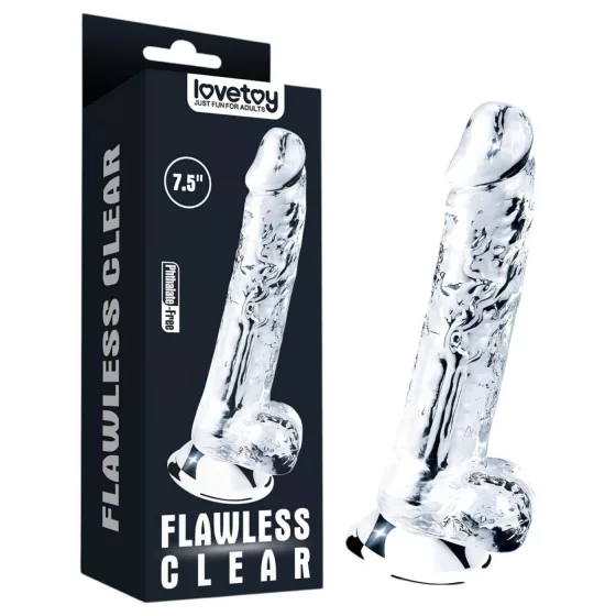 Lovetoy Flawless Clear - Suction Cup Dildo - 19cm (Transparent)