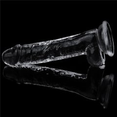   Lovetoy Flawless Clear - clamp-on, testicular dildo - 19cm (transparent)