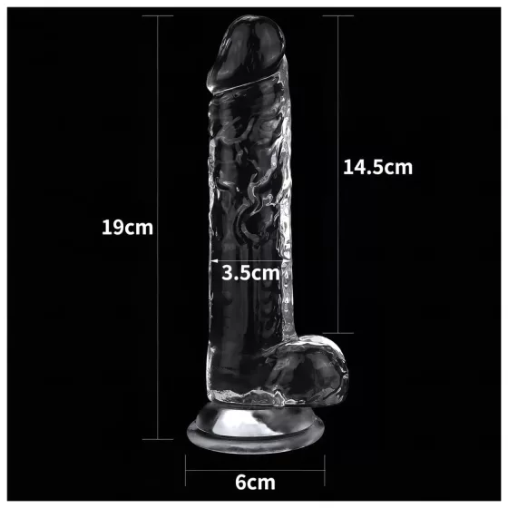 Lovetoy Flawless Clear - Suction Cup Dildo - 19cm (Transparent)