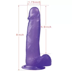 Lovetoy Jelly Studs - Suction Cup Dildo - 20cm (Purple)