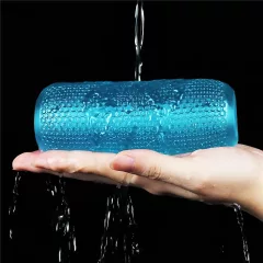   Lovetoy Training Master - Double‑sided Ribbed Masturbator (Blue)
