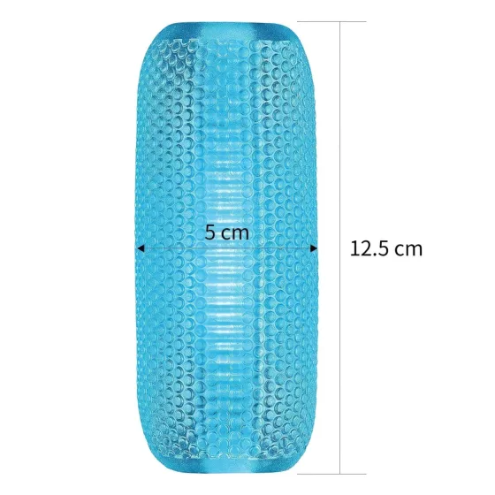 Lovetoy Training Master - Double‑sided Ribbed Masturbator (Blue)