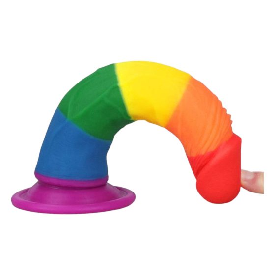 Lovetoy Prider - lifelike dildo - 19cm (rainbow)