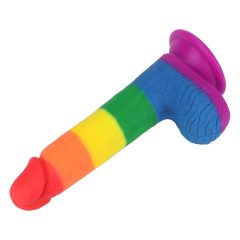 Lovetoy Prider - Lifelike Testicle Dildo - 20cm (Rainbow)