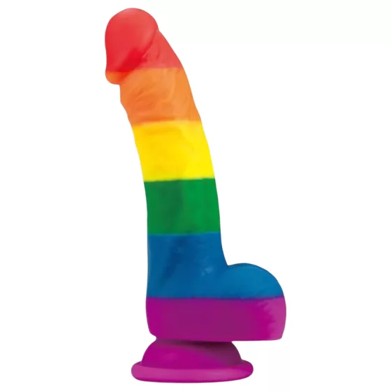 Lovetoy Prider - Realistic Silicone Dildo - 19cm (Rainbow)