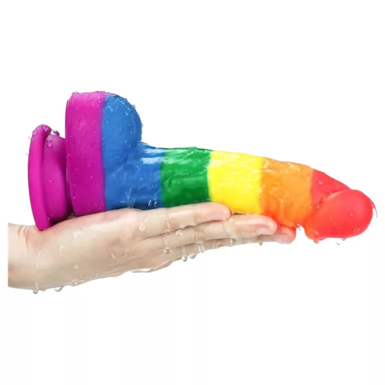 Lovetoy Prider - Realistic Silicone Dildo - 19cm (Rainbow)