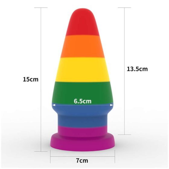 Lovetoy Prider - Anal Expanding Dildo - 15cm (Rainbow)