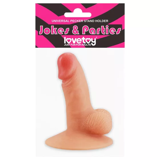 Lovetoy - Suction Cup Phone Holder - Mini Dildo (Natural)
