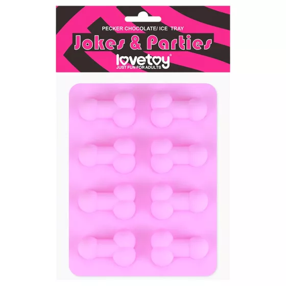 Pink Penis-Shaped Ice Cube Tray