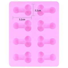 Pink Penis-Shaped Ice Cube Tray